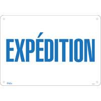 "Exp&eacute;dition" Sign, 14" x 20", Aluminum, French Brunswick Fyr & Safety