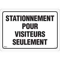 "Stationnement pour visiteurs" Sign, 14" x 20", Aluminum, French Brunswick Fyr & Safety