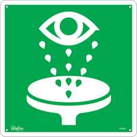 Eye Wash CSA Standard Safety Sign, 12" x 12", Aluminum, Pictogram Brunswick Fyr & Safety