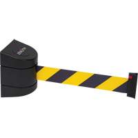 Magnetic Wall Mount Barrier with Magnetic Tape, Plastic, Magnetic Mount, 15', Black and Yellow Tape Brunswick Fyr & Safety