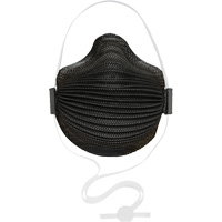 Masques jetables AirWave série M noirs avec SmartStrap<sup>MD</sup> et embout nasal, N95, Certifié NIOSH, Petit SHH515 | Brunswick Fyr & Safety