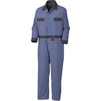 Coveralls with Concealed Brass Buttons, Men's, Navy Blue, Size 40 SHH545 | Brunswick Fyr & Safety