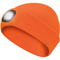 5675 Tuque en tricot avec lampe frontale &agrave; DEL, Doublure en Molleton, Taille unique, Orange haute visibilit&eacute; Brunswick Fyr & Safety