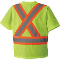 5993P Mesh Safety T-Shirt, Polyester, Small, High Visibility Lime-Yellow Brunswick Fyr & Safety