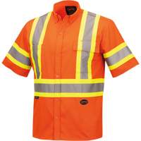 4442 Ultra Cool Short-Sleeved Safety Shirt, Cotton, Small, High Visibility Orange Brunswick Fyr & Safety