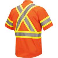 4442 Ultra Cool Short-Sleeved Safety Shirt, Cotton, Small, High Visibility Orange Brunswick Fyr & Safety