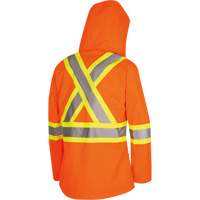 5626W Parka matelass&eacute; de s&eacute;curit&eacute; 300D The Rock, Polyester/Polyur&eacute;thane, Orange haute visibilit&eacute;, T-petit Brunswick Fyr & Safety