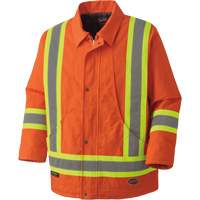 Quilted Duck Safety Parka, High Visibility Orange, Small, CSA Z96 Class 2 - Level 2 SHH847 | Brunswick Fyr & Safety