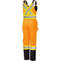 5040BBW Women's High-Visibility Waterproof Safety Overalls, Polyester, X-Small, Black/High Visibility Orange Brunswick Fyr & Safety