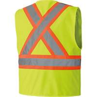6689 High-Visibility Vest, High Visibility Lime-Yellow, 4X-Large, Polyester Brunswick Fyr & Safety