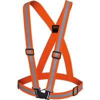 5496 High-Visibility Safety Sash, High Visibility Orange, Silver Reflective Colour, One Size Brunswick Fyr & Safety