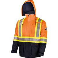 4484 Defender&reg; FR/Arc/Antistatic Trilaminate Safety Jacket, Small, Black/High Visibility Orange, 11 cal/cm² Brunswick Fyr & Safety