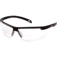 Lunettes de lecture H2MAX avec monture noire, Antibu&eacute;e, Transparent, Dioptrie 2,0 Brunswick Fyr & Safety