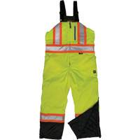 Ripstop Insulated Safety Bib Overall, Polyester, X-Small, High Visibility Lime-Yellow SHI860 | Brunswick Fyr & Safety