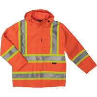 Ripstop Safety Rain Jacket, Polyester, X-Small, High Visibility Orange SHI932 | Brunswick Fyr & Safety
