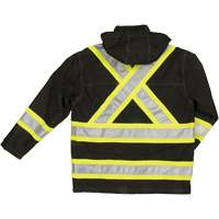 Ripstop Safety Rain Jacket, Polyester, X-Small, Black SHI941 | Brunswick Fyr & Safety
