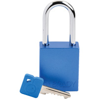 Lockout Padlock, Safety Padlock, Keyed Different, Aluminum, 1-1/2" Width Brunswick Fyr & Safety