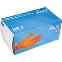 Gants d'examen de poids lourd &agrave; prise tactile, Petit, Nitrile, 8 mils, Sans poudre, Orange Brunswick Fyr & Safety