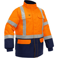 Bisley&reg; X-Back Extreme Cold Jacket with Navy Bottom, Polyester, High Visibility Orange, Small Brunswick Fyr & Safety