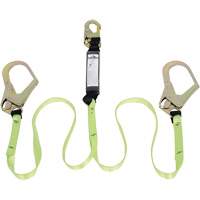 SA-54022-4 Shock Absorbing Lanyard, 4', Form Hook Center, Snap Hook Leg Ends, Polyester Brunswick Fyr & Safety