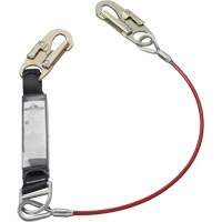SA-5500-4 Shock Absorbing Lanyard, 4', Snap Hook Center, Snap Hook Leg Ends, Galvanized Steel Brunswick Fyr & Safety