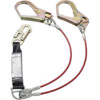 SA-55522-4 PVC-Coated Shock Absorbing Lanyard, 4', Form Hook Center, Snap Hook Leg Ends, Galvanized Steel Brunswick Fyr & Safety