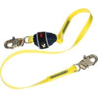 Coated Web Shock-Absorbing Lanyard, 6', Snap Hook Center, Snap Hook Leg Ends Brunswick Fyr & Safety