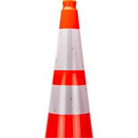 Premium Traffic Cone, 36", Orange, 4" & 6" Reflective Collar(s) Brunswick Fyr & Safety
