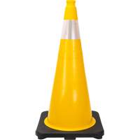 Premium Traffic Cone, 28", Yellow, 4" Reflective Collar(s) Brunswick Fyr & Safety