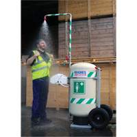 Mobile Self-Contained Emergency Safety Shower with Eye & Face Wash, 30 gal. Capacity, Meets None Brunswick Fyr & Safety