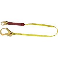External Energy Absorber Lanyard with 2-1/4" Hook, 6', Snap Hook Center, Snap Hook Leg Ends, Polyester Brunswick Fyr & Safety