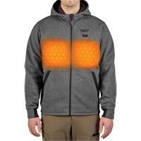 M12 Heated Hoodie (Jacket Only), Men's, Medium, Grey, Poly-Cotton Brunswick Fyr & Safety