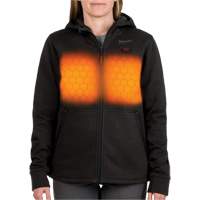 M12 Heated Hoodie with Battery, Women's, Medium, Black, Poly-Cotton Brunswick Fyr & Safety