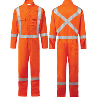 Bizflame&reg; 88/12 Iona 7 oz. FR510 FR Coverall, Size 36, Orange Brunswick Fyr & Safety