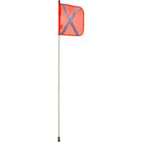 Heavy-Duty Safety Whip, Threaded Mount, 5' High, Orange with Reflective X Brunswick Fyr & Safety