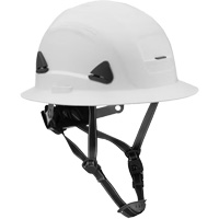 Casque Fibre Metal de style escalade avec bordure compl&egrave;te, R&eacute;pond aux normes CSA type 2, Suspension Rochet, Non ventil&eacute; Brunswick Fyr & Safety