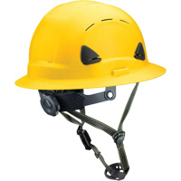Casque Fibre Metal de style escalade avec bordure compl&egrave;te, R&eacute;pond aux normes CSA type 2, Suspension Rochet, Ventil&eacute; Brunswick Fyr & Safety