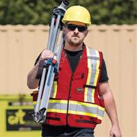 6678 High-Visibility Antimicrobial Mesh-Back Surveyor Vest, Red, Small, Polyester Brunswick Fyr & Safety