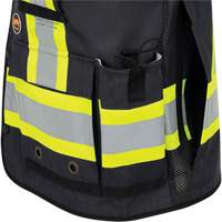 6679 High-Visibility Antimicrobial Mesh-Back Surveyor Vest, Black, Small, Polyester Brunswick Fyr & Safety