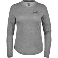 T-shirt hybride &agrave; manches longues FREEFLEX, Femmes, T-petit, Gris Brunswick Fyr & Safety