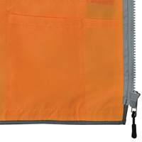 Pioneer Mesh Back Zip Front Surveyor Safety Vest, High Visibility Orange, Small, Polyester Brunswick Fyr & Safety