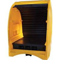 Palette contre les d&eacute;versements &agrave; couvercle dur pour 4 barils, 68,11" lo x 61,61" la x 83,07" h, Capacit&eacute; de charge 1433 lb Brunswick Fyr & Safety