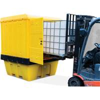 Hard Cover IBC Spill Pallet, 70" L x 70" W x 90" H, 1135 lbs. Load Capacity Brunswick Fyr & Safety