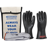 Class 0 Rubber Electrical Glove Kit, 8, 11" L, 20 cal/cm², NFPA 70E Brunswick Fyr & Safety