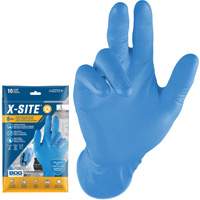 Grippaz Disposable Gloves, Small, Nitrile, 8-mil, Powder-Free, Blue Brunswick Fyr & Safety