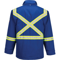 Bizflame&reg; 88/12 Insulated Winter Parka, Blue, Small Brunswick Fyr & Safety