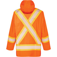 R804 Hurricane Rain Jacket, Small, High Visibility Orange Brunswick Fyr & Safety