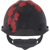 Specialty V-Gard&reg; Hard Hat, Ratchet Suspension, Black/Red Brunswick Fyr & Safety