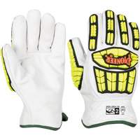 Cut and Impact-Resistant Gloves, Small, Goatskin Palm, Gauntlet Cuff Brunswick Fyr & Safety