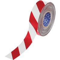 ToughStripe&reg; Max Floor Marking Tape, 2" x 100', Polyester, Red and White Brunswick Fyr & Safety